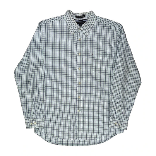 Tommy Hilfiger Checked Shirt - XL Blue Cotton
