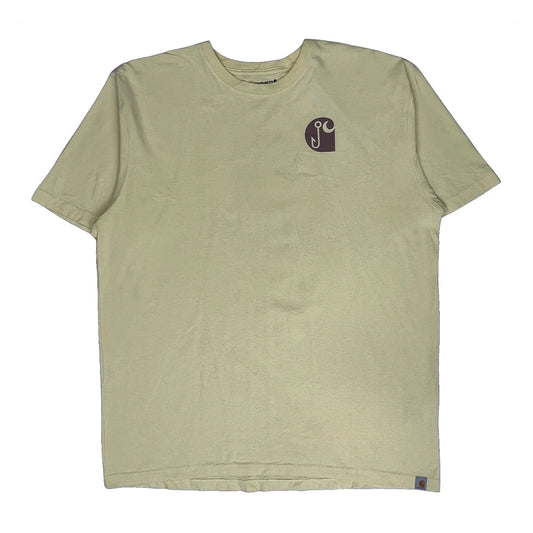 Carhartt Tall T-Shirt - XL Cream Cotton