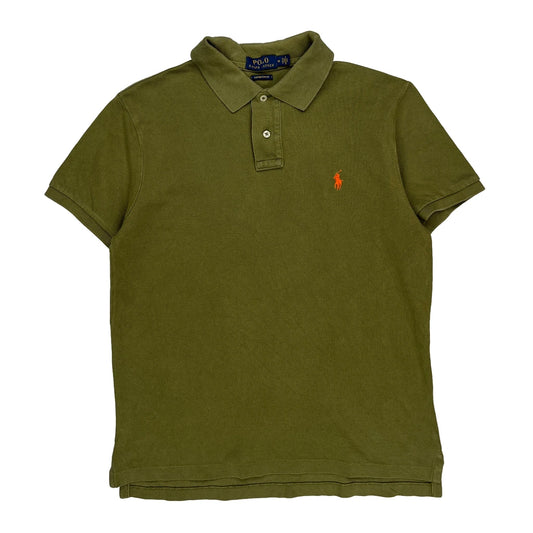 Polo By Ralph Lauren Slim Fit Polo Shirt - Medium Green Cotton
