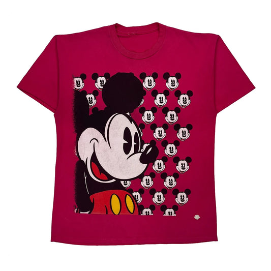 Vintage Mickey Mouse Disney Cartoon T-Shirt - Medium Red Cotton