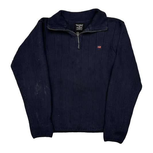 Ralph Lauren 1/4 Zip - Medium Navy Cotton