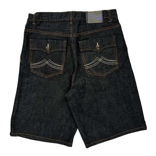 Attitude Denim Shorts - 32W 10L Dark Wash Denim