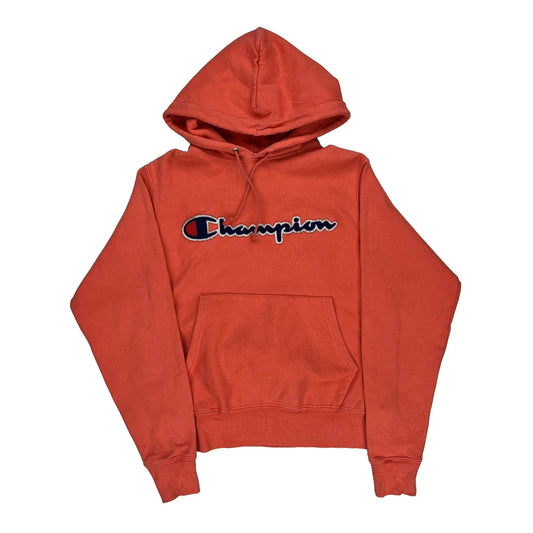Reverse Weave Champion Graphic Hoodie - Small Red Cotton