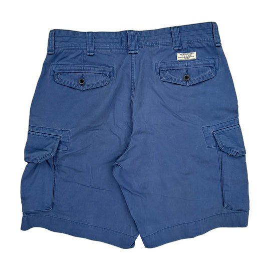 Polo By Ralph Lauren Cargo Shorts - 36W 10L Blue Cotton