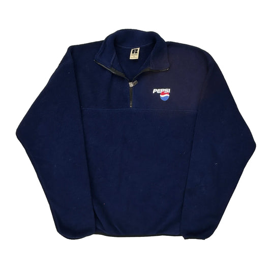 Pepsi Logo Russell Athletic Fleece - XL Navy Polyester