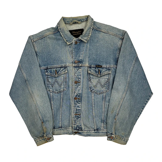 Wrangler Denim Jacket - Large Light Wash Denim