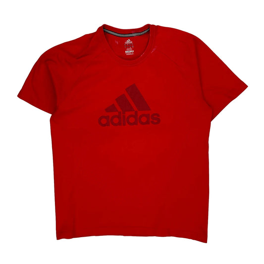 Clima Performance Essentials Adidas T-Shirt - Large Red Cotton