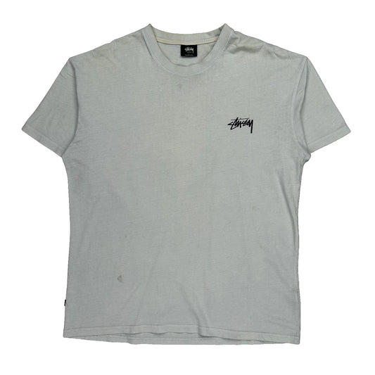 Stussy Graphic T-Shirt - Large White Cotton