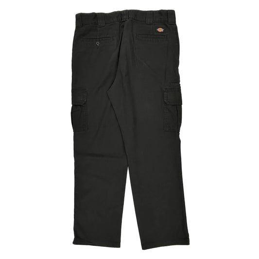 Dickies Cargo Trousers - 36W 30L Black Cotton