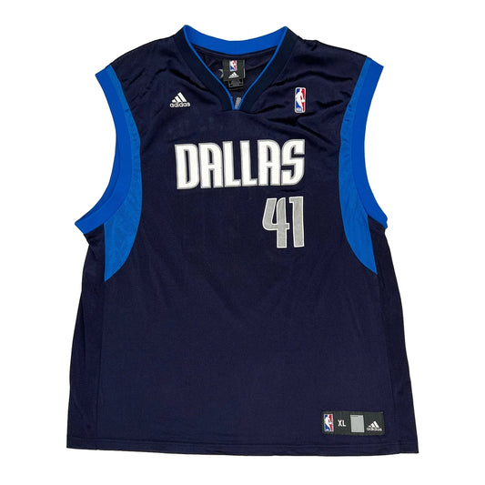 Dallas Mavericks Adidas Nba Jersey - XL Navy Polyester