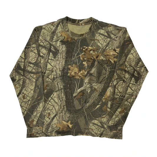 Mossy Oak Long Sleeve T-Shirt - Large Camo Cotton