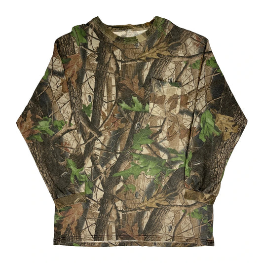 Realtree Camo Long Sleeve T-Shirt - Large Camo Cotton