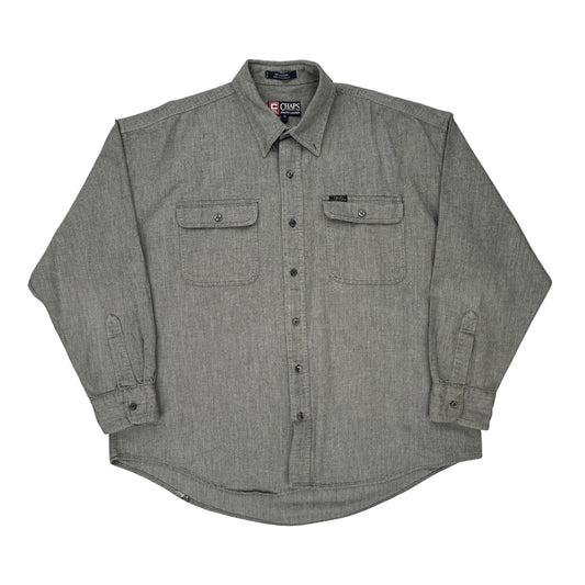 Chaps Ralph Lauren Shirt - XL Grey Cotton