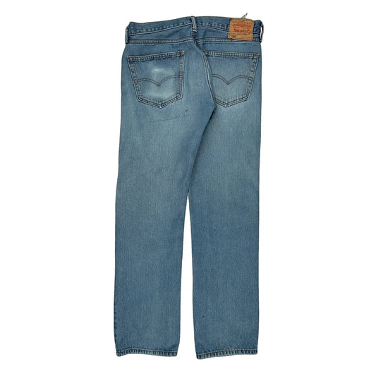 505 Levis Jeans - 33W 32L Light Wash Cotton
