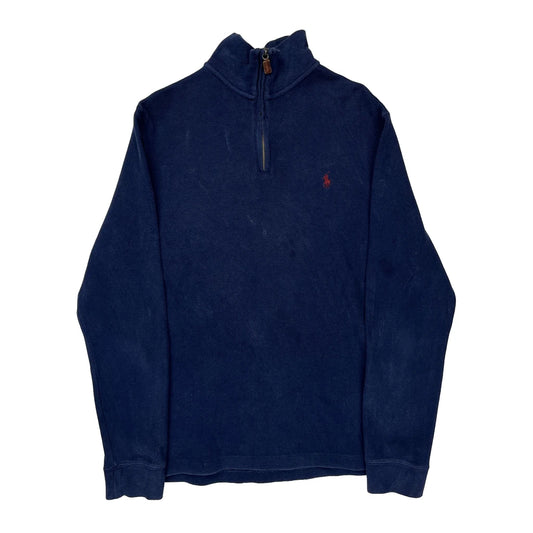 Polo By Ralph Lauren 1/4 Zip - Medium Blue Cotton