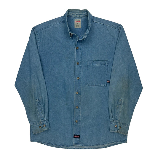 Dickies Denim Shirt - Large Blue Cotton