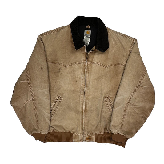 Carhartt Santa Fe Bomber Jacket - 3XL Beige Cotton