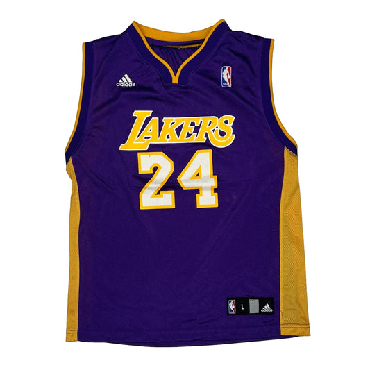 Kids Adidas Los Angeles Lakers Jersey - Large Purple Polyester