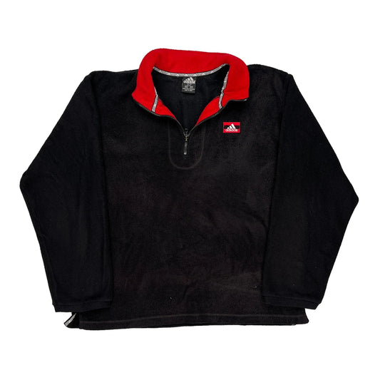 Adidas 1/4 Zip - Medium Black Polyester