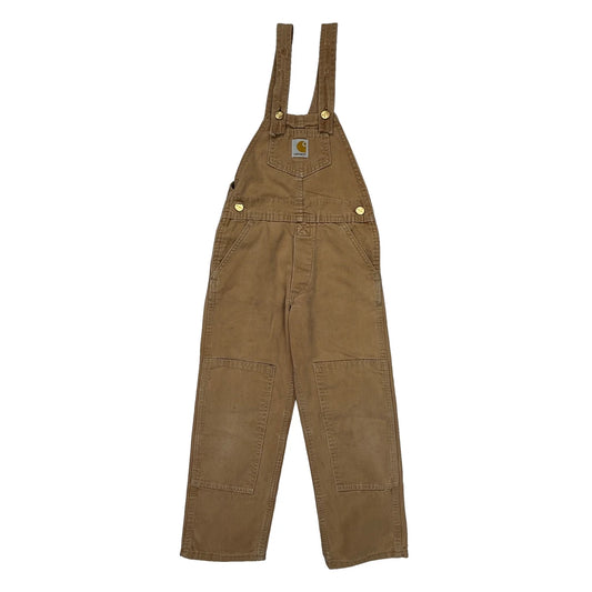Age 6 Carhartt Double Knee Dungarees - Small Brown Cotton