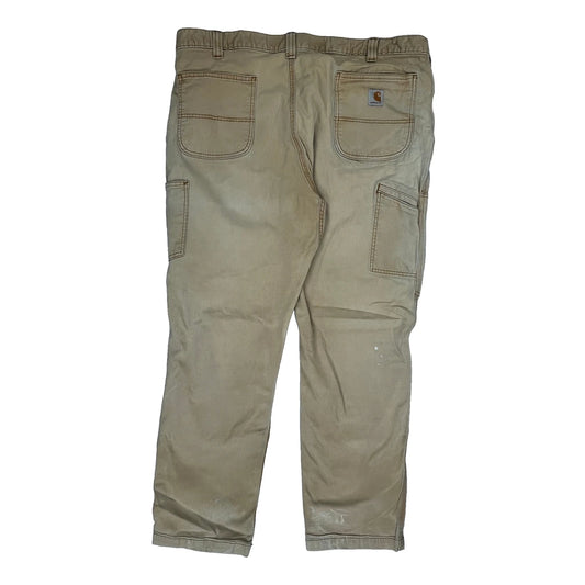 Carhartt Double Knee Carpenter Trousers - 42W 32L Beige Cotton