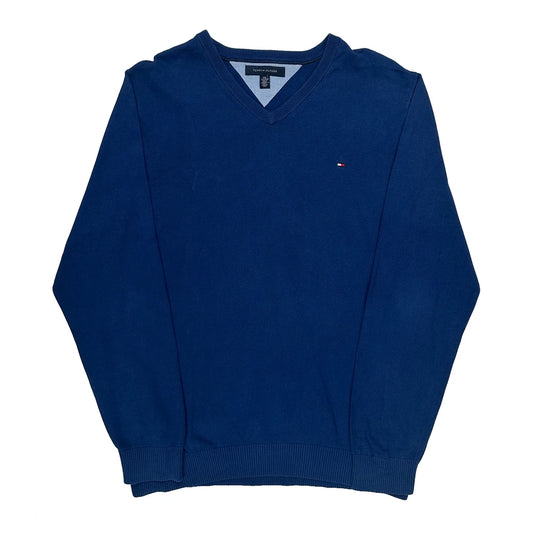 Vintage Tommy Hilfiger Jumper - 2XL Blue Cotton