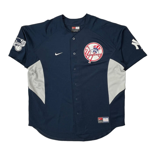 Vintage Yankees Nike Mlb Jersey - XL Navy Polyester