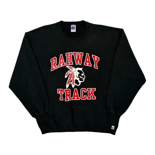 Rahway Track Russell Athletic College Sweatshirt - Large Black Cotton