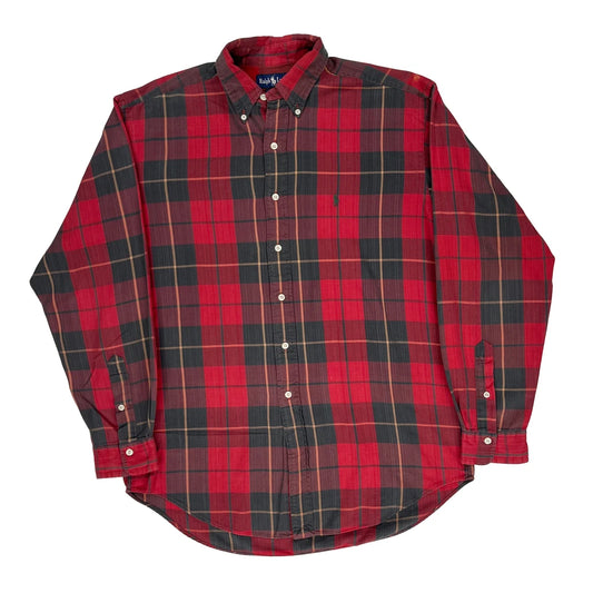 Vintage Ralph Lauren Checked Shirt - Medium Red Cotton