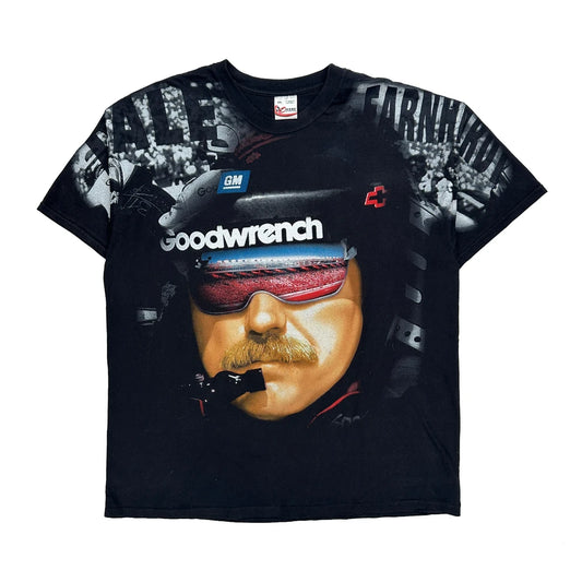 Vintage Goodwrench Chase Authentics Nascar T-Shirt - 2XL Black Cotton