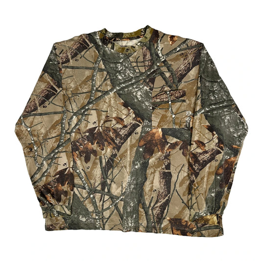 Hunting Unbranded Camo Long Sleeve T-Shirt - XL Camo Cotton