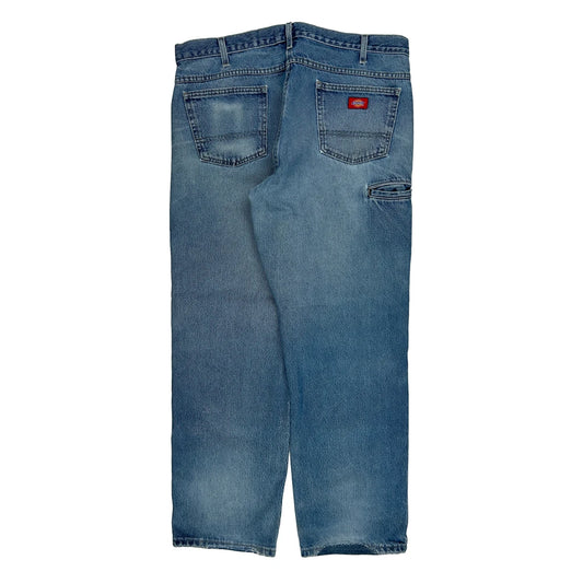 Vintage Dickies Double Knee Carpenter Jeans - 38W 32L Blue Cotton