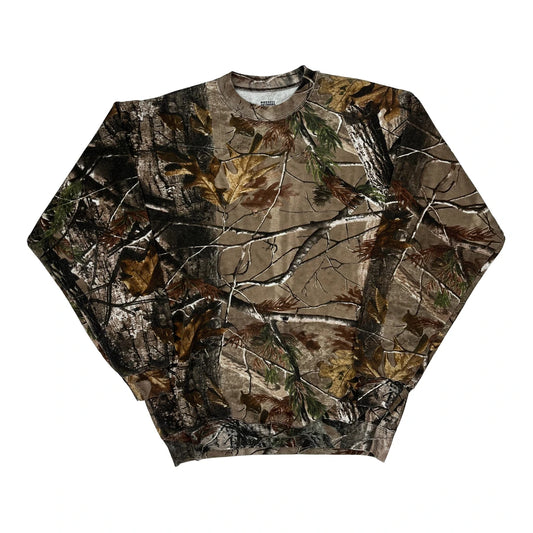 Russell Athletic Camo Sweatshirt - Large Camo Cotton Blend