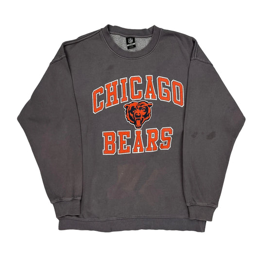 Chicago Bears Nfl Football Sweatshirt - Large Grey Cotton