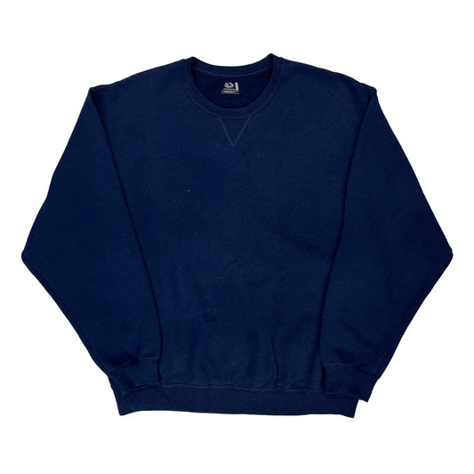 Fruit Of The Loom Sweatshirt - XL Navy Cotton