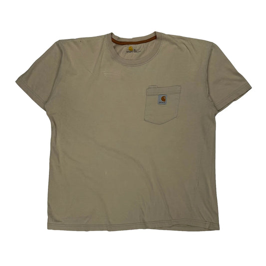 Carhartt T-Shirt - XL Beige Cotton