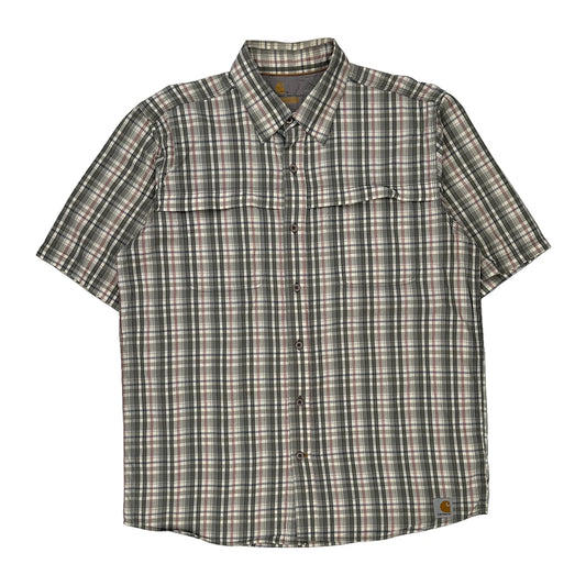 Carhartt Checked Short Sleeve Shirt - Large Multicoloured Cotton Blend