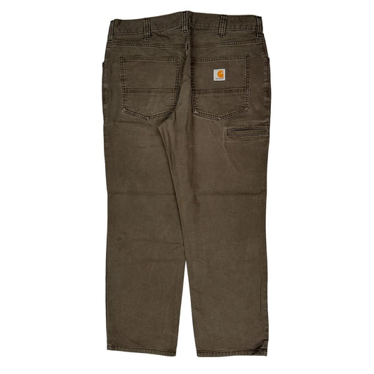 Carhartt Carpenter Trousers - 34W 28L Brown Cotton