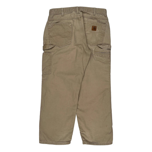Workwear Carhartt Carpenter Trousers - 33W 28L Beige Cotton