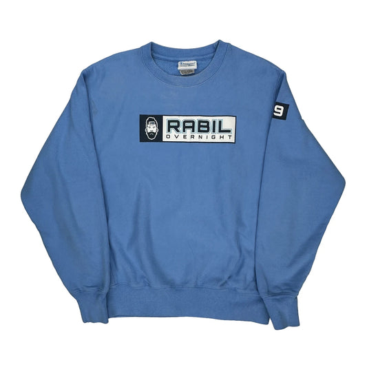 Reverse Weave Champion Sweatshirt - Medium Blue Cotton
