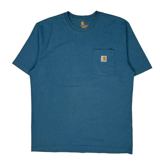 Carhartt T-Shirt - Large Blue Cotton