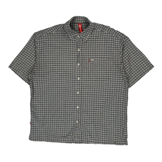 Ecko Unltd Checked Short Sleeve Shirt - XL Black Cotton