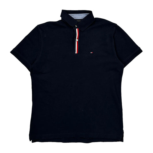 Tommy Hilfiger Polo Shirt - Small Navy Cotton