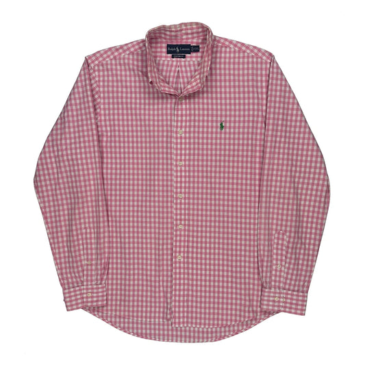 Ralph Lauren Checked Shirt - XL Pink Cotton
