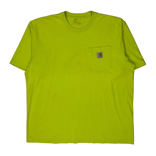 Vintage Carhartt T-Shirt - Large Yellow Cotton