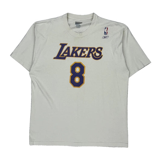 Lakers Reebok Nba T-Shirt - Large White Cotton
