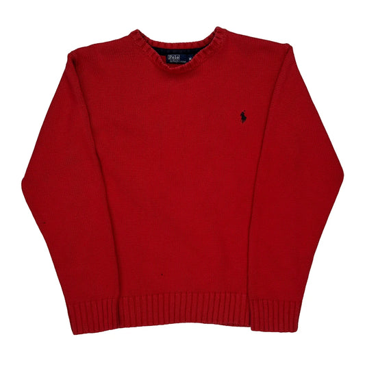 Polo By Ralph Lauren Jumper - Medium Red Cotton
