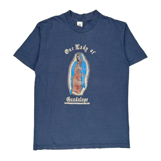 Unbranded Single Stitch T-Shirt - Large Blue Cotton