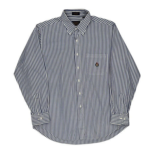 Chaps Ralph Lauren Striped Shirt - XL Blue Cotton