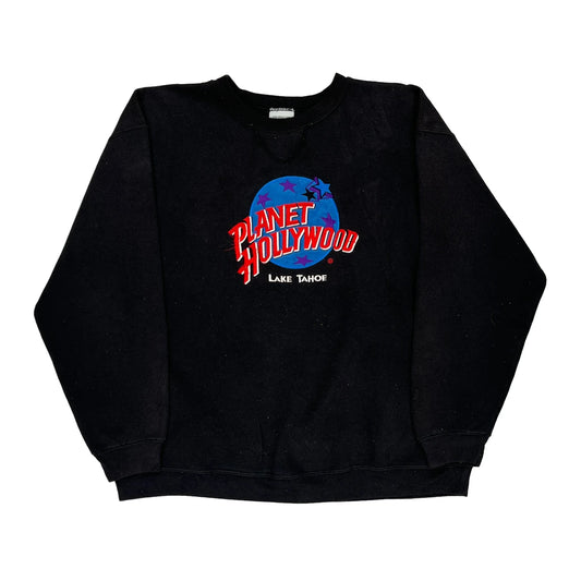 Made In Usa Lake Tahoe Planet Hollywood Sweatshirt - XL Black Cotton Blend